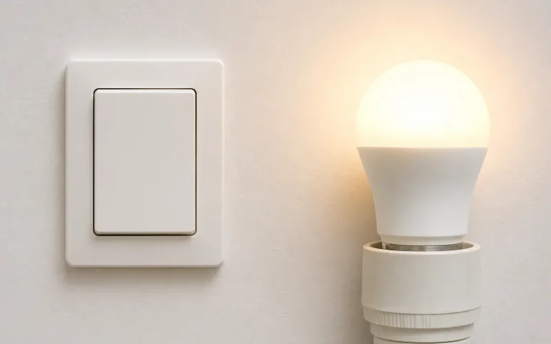 led interruptor bombilla
